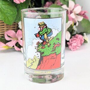 Vintage 1982 Arby’s 12oz Collectible Glass Gary Patterson Cartoon Ski Humor